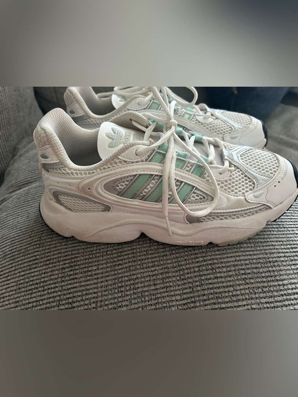 Adidas Ozmillen Sneakers White Clear Mint Green Y2K Style